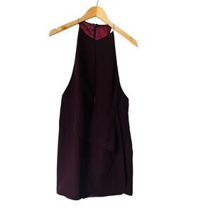 AQ/AQ High Neck Racer Back Sleeveless Dress Size 10 Burgundy